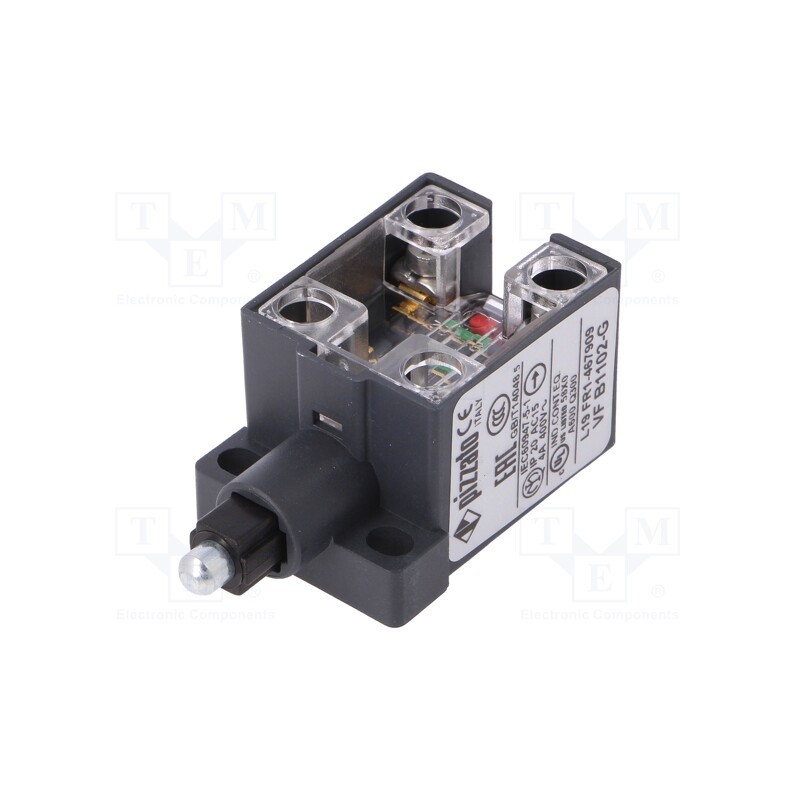1 pcs x PIZZATO ELETTRICA - VF B1102-G - Limit switch, metal plunger, NC x2, 10A, max.400VAC, max.250VDC