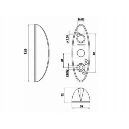 Jokon SPL marker lamp 2010 white red 12v