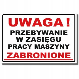 Sticker prohibition to stay within the range of the da53 machine