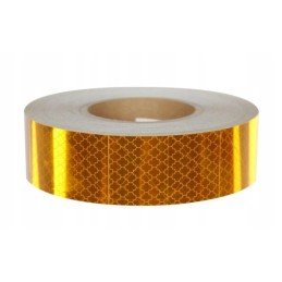 Premium contour warning reflective tape, yellow, approved, 10 m
