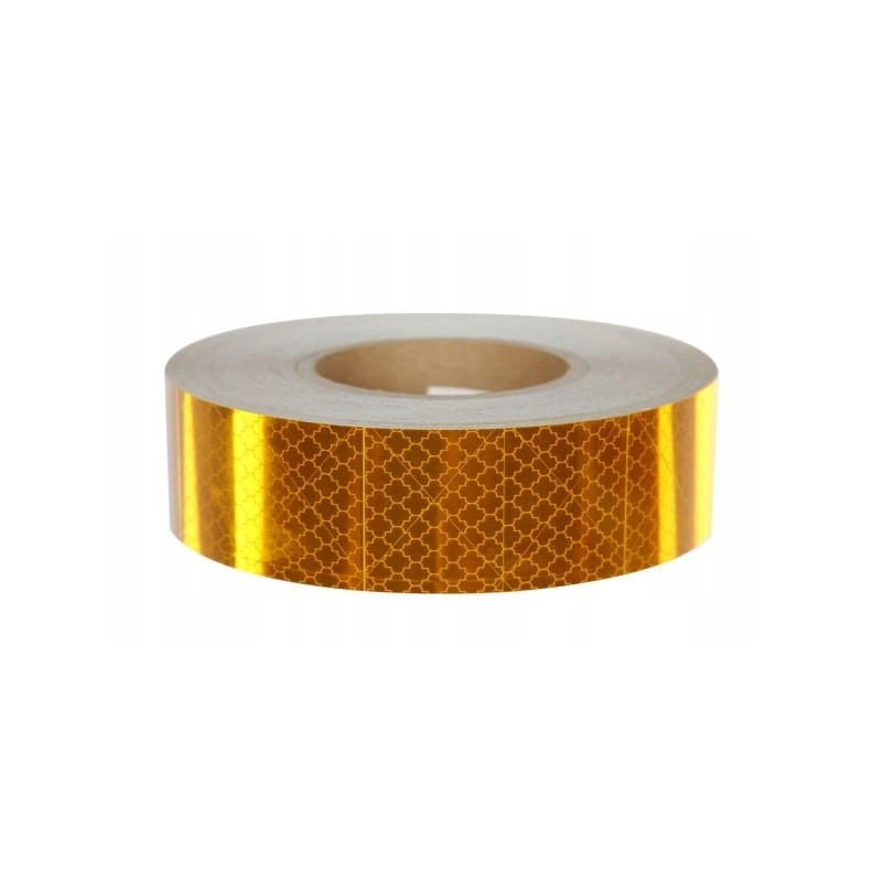 Premium contour warning reflective tape, yellow, approved, 10 m