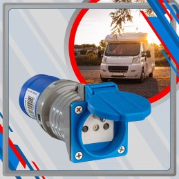 Adapter, CEE plug, 230v socket, IP44 adapter