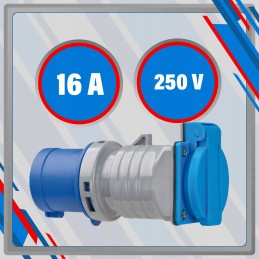 Adapter, CEE plug, 230v socket, IP44 adapter