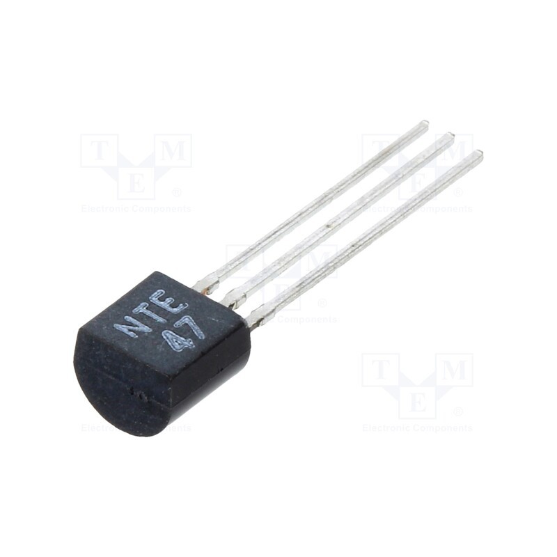 1 pcs x NTE Electronics - NTE47 - Transistor: NPN, bipolar, 45V, 0.2A, 0.625W, TO92