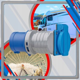 Camping adapter cee plug socket 230v ip44