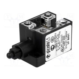 1 pcs x PIZZATO ELETTRICA - VF B601 - Limit switch, plastic plunger, NO + NC, 10A, max.400VAC, IP20