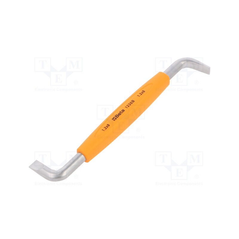 1 pcs x BETA - 12360204 - Screwdriver, slot, double-sided,angular, 8,0x1,2mm, 150mm