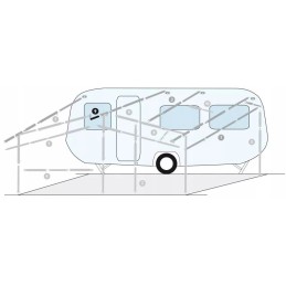 Rod, frame, tent roof support, 25 cm