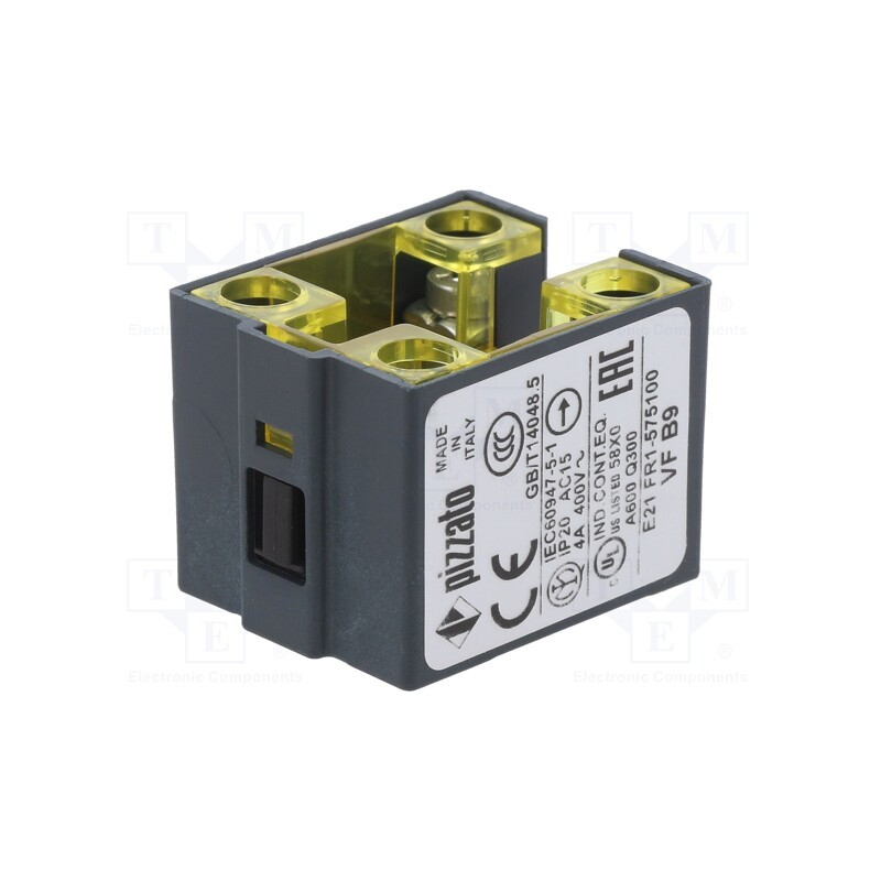 1 pcs x PIZZATO ELETTRICA - VF B9 - Contact block, NC x2, 10A, max.400VAC, max.250VDC, -40÷80°C