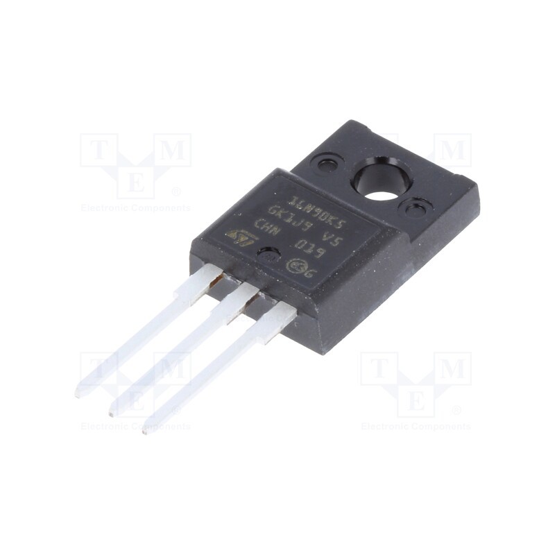 1 pcs x STMicroelectronics - STF16N90K5 - Transistor: N-MOSFET, MDmesh™ M6, unipolar, 900V, 9A, Idm: 60A, 30W