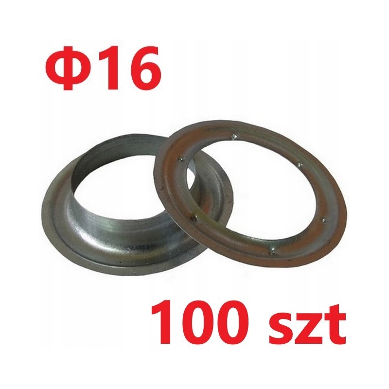 Round tarpaulin eyelets for tarpaulins fi16 100