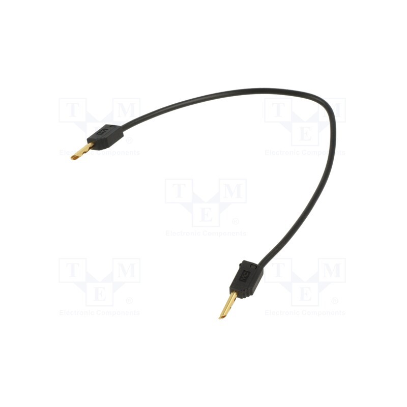 1 pcs x STu00c4UBLI - 28.0033-01521 - Test lead, 60VDC, 30VAC, 10A, non-insulated, Len: 0.15m, black