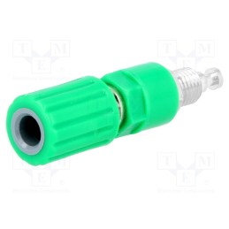 1 pcs x ELECTRO-PJP - 3250-I-GN - Socket, 4mm banana, 36A, Cutout: Ø8mm, green, nickel plated, 5mΩ