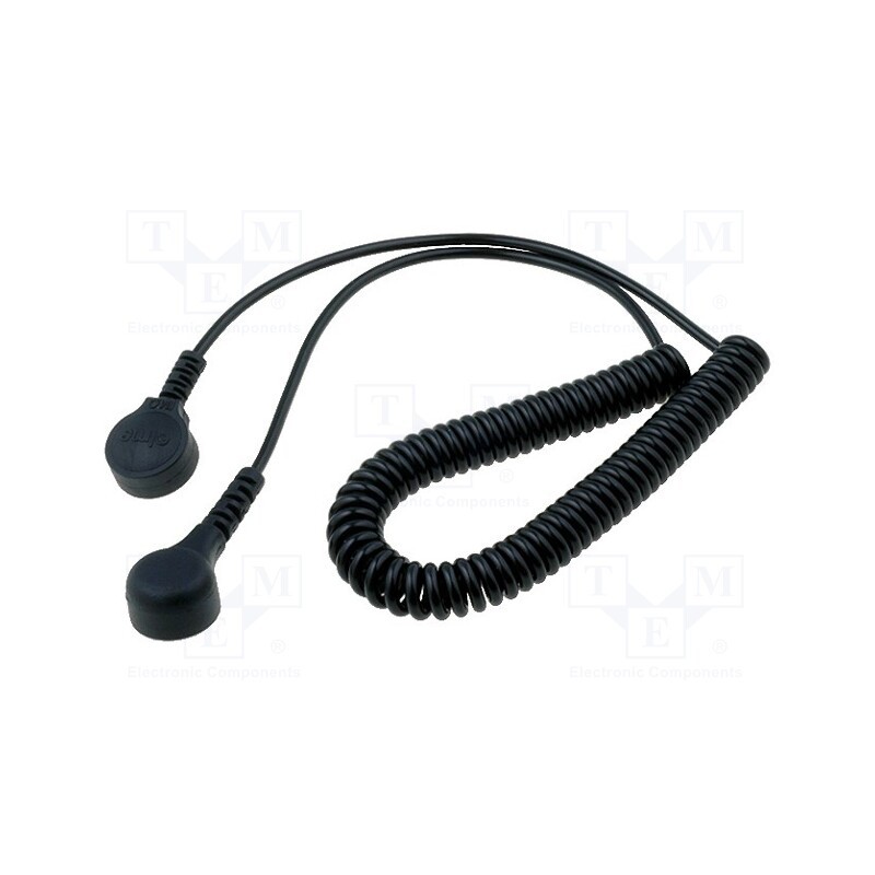 1 pcs x ELME - WIRE BOTTONE 15-4 - Connection cable, ESD,coiled, 1MΩ, 1.5m