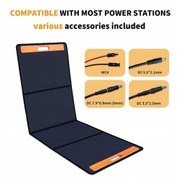 Portable solar panel 120w 12v 2xusb 160x53 5cm