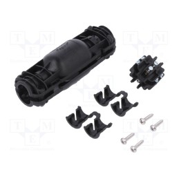 1 pcs x HELLERMANNTYTON - 435-01652 - Gel cable joint, RELICON, polyamide, IP68, black, Y: 100mm, X: 24mm