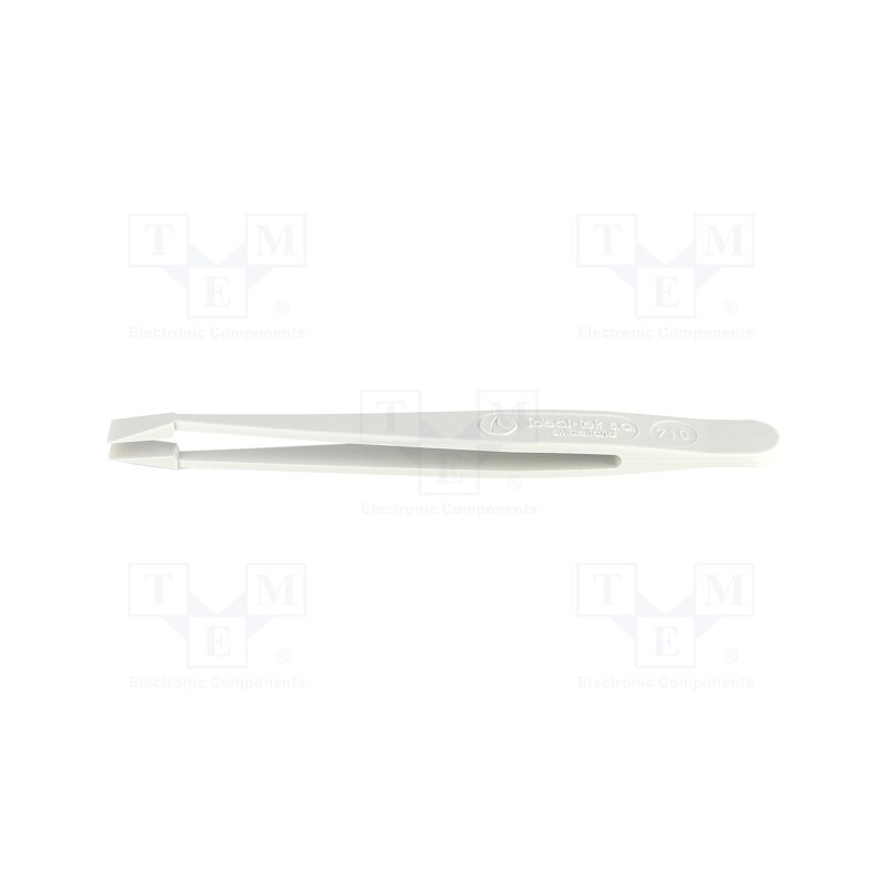 1 pcs x IDEAL-TEK - 710.DG - Tweezers, Blade tip shape: flat,shovel, Tweezers len: 115mm, ESD
