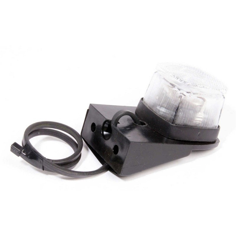 Side marker lamp, white left, aspock brenderup, original connector