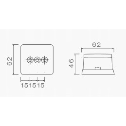 Side marker lamp, white left, aspock brenderup, original connector