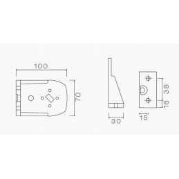 Side marker lamp, white left, aspock brenderup, original connector