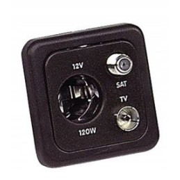 Tourist antenna socket for a 12v camper