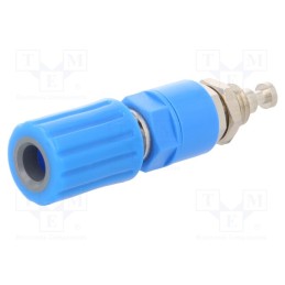 1 pcs x ELECTRO-PJP - 3250-I-BL - Socket, 4mm banana, 36A, Cutout: Ø8mm, blue, nickel plated, 5mΩ