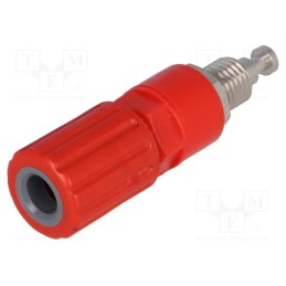 1 pcs x ELECTRO-PJP - 3250-I-RT - Socket, 4mm banana, 36A, Cutout: Ø8mm, red, nickel plated, -20÷80°C