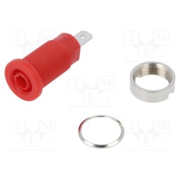 1 pcs x CLIFF - FCR73575B - Socket, 4mm banana, 24A, 1000VDC, 24.5mm, black, nickel plated