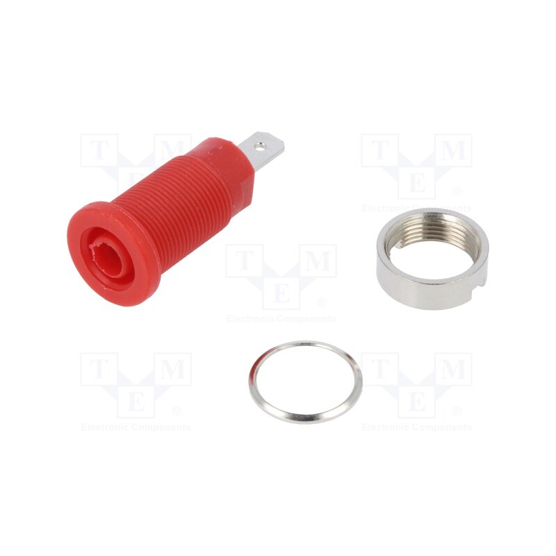 1 pcs x CLIFF - FCR73575B - Socket, 4mm banana, 24A, 1000VDC, 24.5mm, black, nickel plated