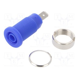 1 pcs x CLIFF - FCR73575B - Socket, 4mm banana, 24A, 1000VDC, 24.5mm, black, nickel plated