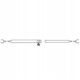 Vestibule frame tube, diameter 25mm, 120-205cm, horizontal, with clamps in the shaft