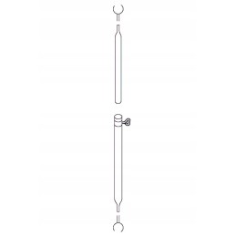 Vestibule frame tube, diameter 25mm, 120-205cm, horizontal, with clamps in the shaft
