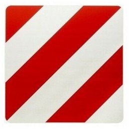 Oversized information warning board 42x42cm 1pcs diagonal stripes
