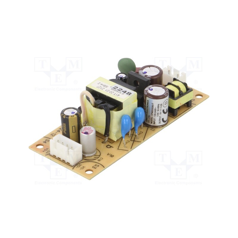 1 pcs x CINCON - CFM20S050-T - Power supply: switched-mode, open, 20W, 120÷370VDC, 90÷264VAC