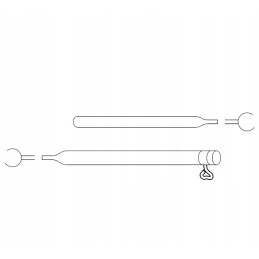 Frame tube for the vestibule, diameter 25mm, 120, 205cm