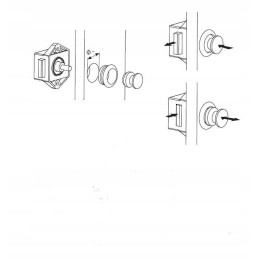 Push-in cabinet lock for yacht and camper cabinets