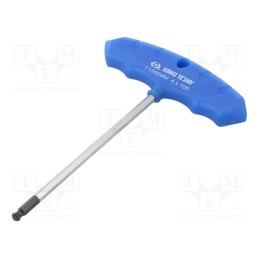 1 pcs x KING TONY - 115004MR - Wrench, hex key,spherical, HEX 4mm, Overall len: 137mm