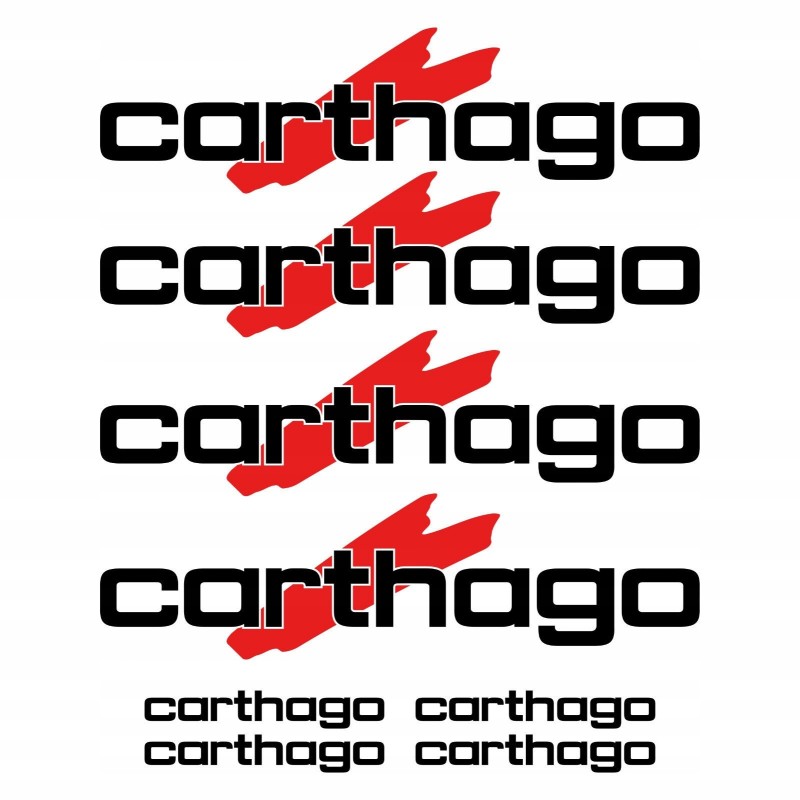 Carthago campervan camping stickers set