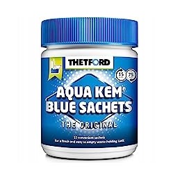 Thetford Aqua Kem Blue tablets sachets, tabs for toilet, 15 pcs
