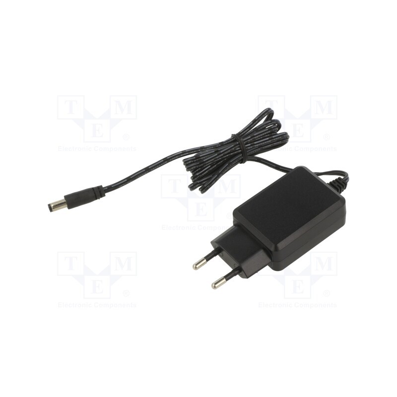 1 pcs x MEAN WELL - SGAS15E05-P1J - Power supply: switched-mode, plug, 5VDC, 2.4A, 12W, Plug: EU, 79%