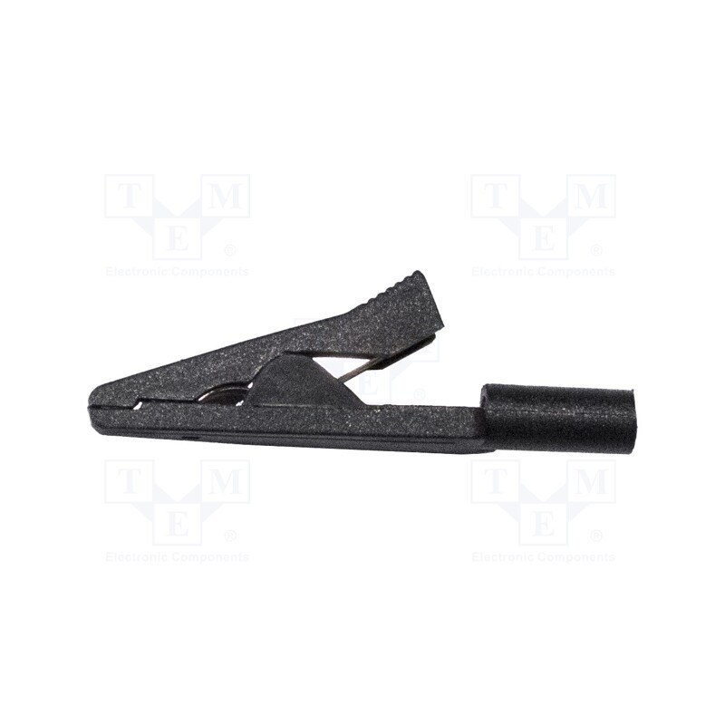 1 pcs x MUELLER ELECTRIC - BU-109-0 - Crocodile clip, 10A, Grip capac: max.11mm, Overall len: 41mm, plug