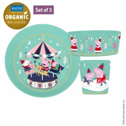 Set for children goat peppa pig winter holidays