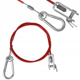 Trailer hitch brake securing cable