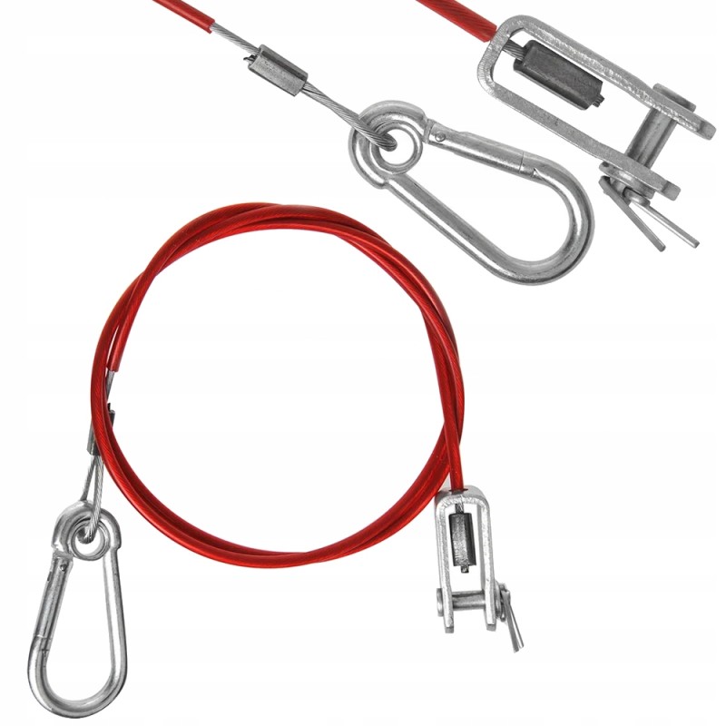 Trailer hitch brake securing cable