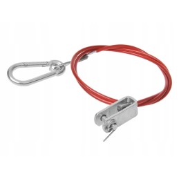 Trailer hitch brake securing cable