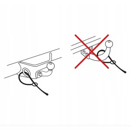 Trailer hitch brake securing cable