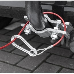 Trailer hitch brake securing cable