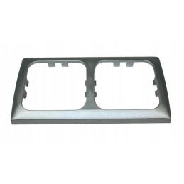 Double socket frame in C Line boat, silver haba