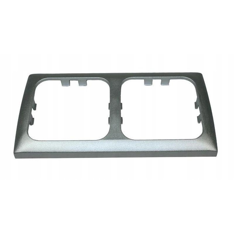 Double socket frame in C Line boat, silver haba