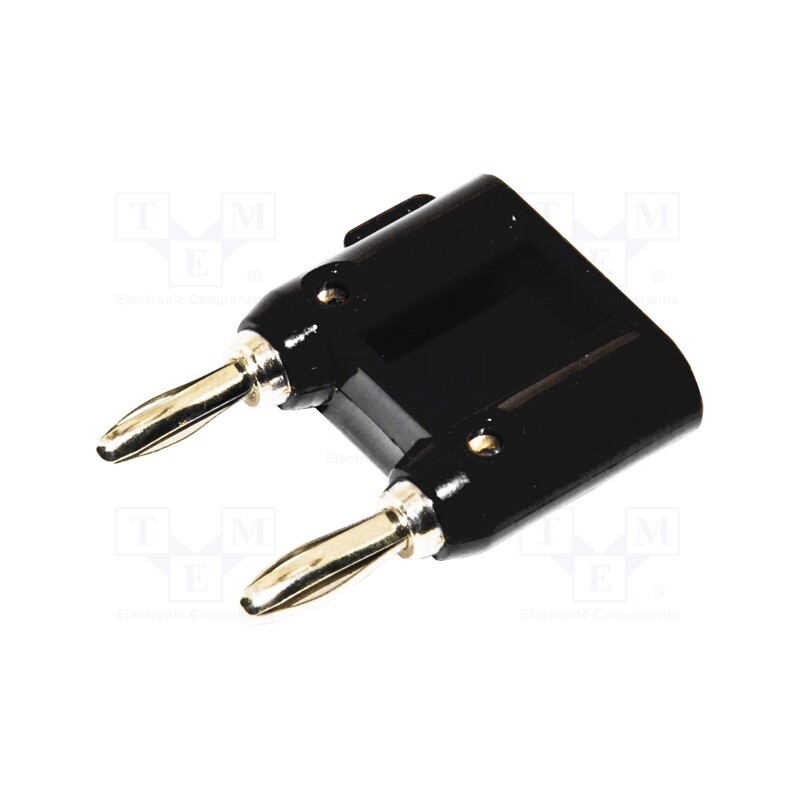 1 pcs x MUELLER ELECTRIC - BU-P1330-0 - Stackable safety shunt, 4mm banana, 15A, 5kV, black, screw